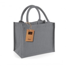 Parcels džutas soma, tumši pelēka, 26x14x22 cm