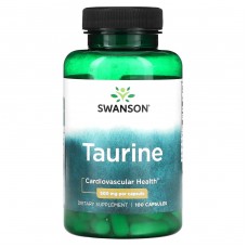 Swanson uztura bagātinātājs Taurīns (taurine) 500mg, 100 kaps.