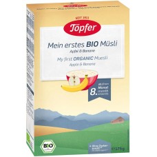 Topfer BIO pirmais muslis ar āboliem un banāniem no 8. mēn., 175g