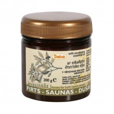Deiva medus ar eikalipta ēterisko eļļu pirtij, saunai, dušai, 200g