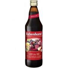 Rabenhorst BIO sarkano biešu sula un multiaugļu sula ar kāliju 120/80, 750ml