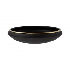 Vaidava Ceramics kolekcija Eclipse Gold zemā bļoda ar zelta maliņu, 200x50mm, 0,7l