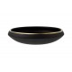 Vaidava Ceramics kolekcija Eclipse Gold zemā bļoda ar zelta maliņu, 200x50mm, 0,7l