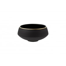 Vaidava Ceramics kolekcija Eclipse Gold deserta bļoda ar zelta maliņu, 122x60mm, 0,25l