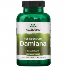 Swanson uztura bagātinātājs Damiānas lapas 510mg, 100 kaps.