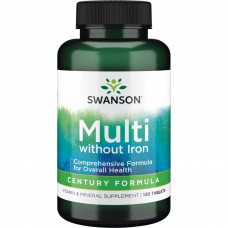 Swanson uztura bagātinātājs Multivitamīnu un minerālu komplekss bez dzelzs, 130 tabl.