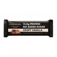 The Beginnings bezglutēna batoniņš ar proteīnu Crunchy Vanilla, bez pievienota cukura, 50g
