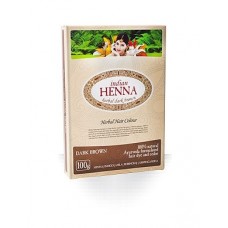 Indian Henna matu krāsa Dark brown (tumši brūna), 100g