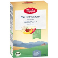 Topfer BIO bezglutēna rīsu biezputra ar banāniem no 4. mēn., 175g
