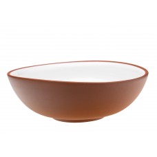 Vaidava Ceramics kolekcija Zeme bļoda balta izliekta, 240x90mm, 2l
