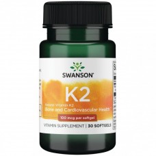 Swanson uztura bagātinātājs K2 100mkg, 30 kaps.